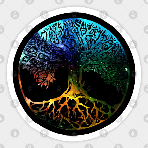 Tree of Life Mandala Sticker by Bluepress